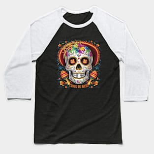 Cinco De Mayo Women Girl Kids Mexican Skull Fiesta 5 De Mayo Baseball T-Shirt